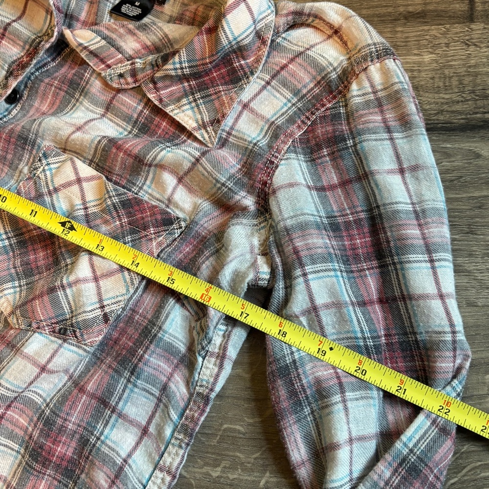 Wet Seal Multicolor Plaid Shirt - Picture 5 of 6